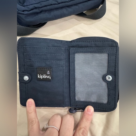 Kipling Convertible Navy Blue Crossbody Bag and Waist Bag with matching wallet - Picture 7 of 8